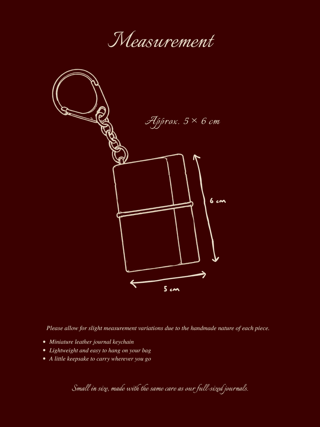 Mini Journal Keychain