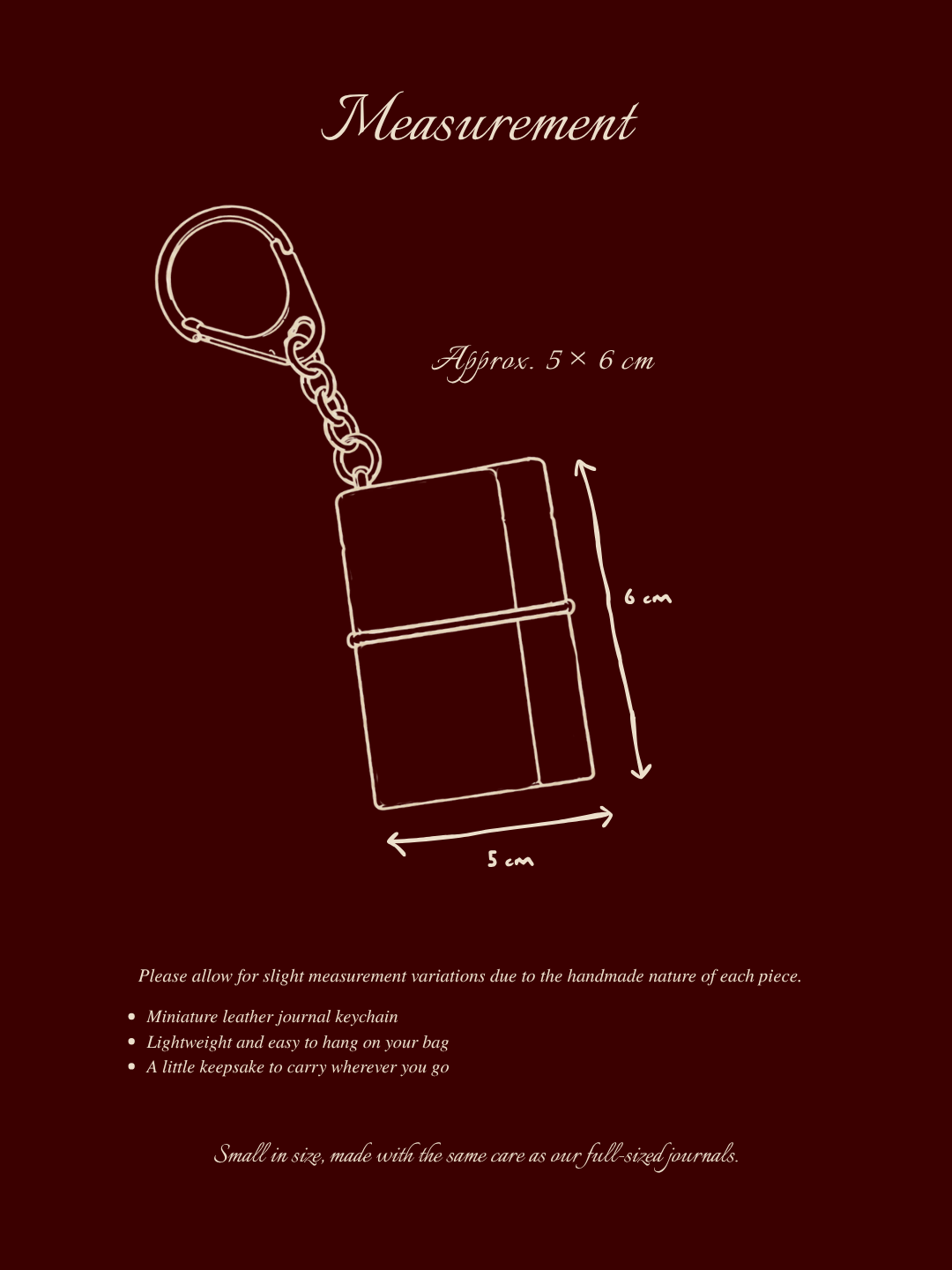 Mini Journal Keychain