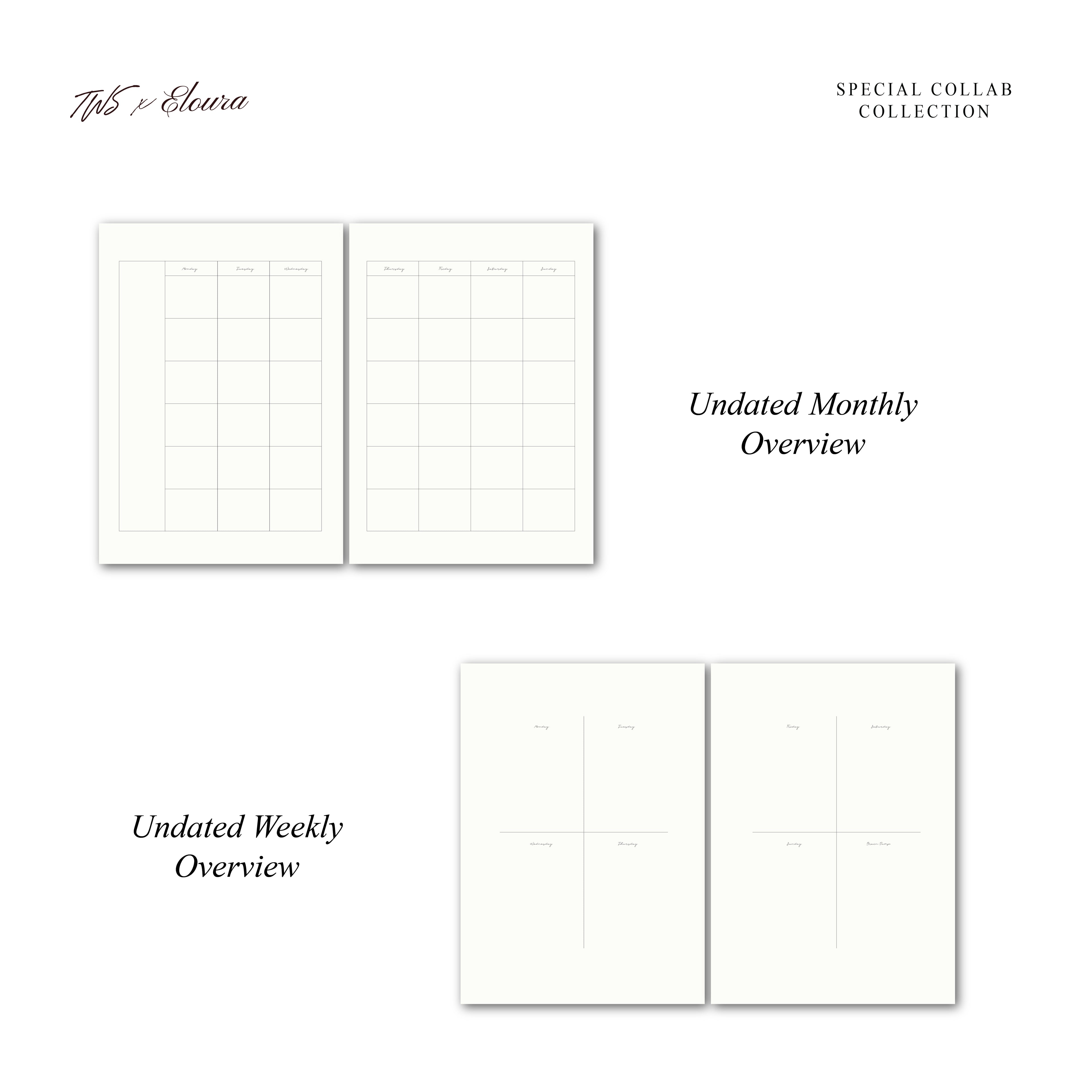 TWS x Eloura Leather Journal - Undated A6 Inserts